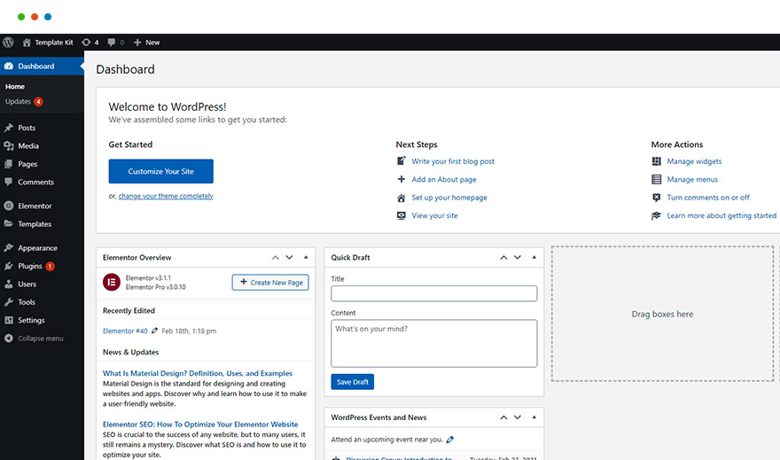 One-Click WordPress Installation